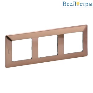 Рамка 3-постовая Legrand Valena Life Медь 754163