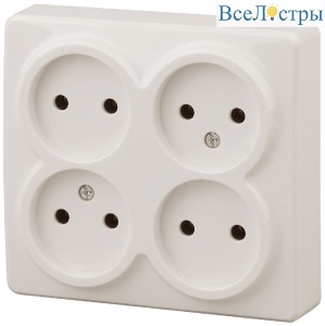 Розетка 4х2P Эра 11-2210-02 Б0020707