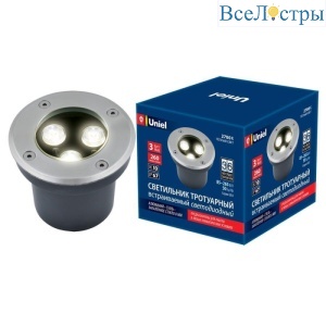 Ландшафтный светодиодный светильник (UL-00006820) Uniel ULU-B10A-3W/2700K IP67 Grey