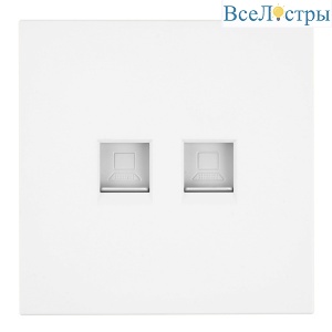 Розетка компьютерная 2-местная RJ-45 (механизм) Stekker Мия RST00-3111-01 50437
