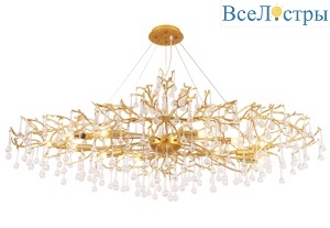 Подвесная люстра Crystal Lux REINA V2 SP12 L1500 GOLD PEARL