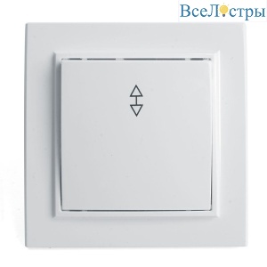 Переключатель одноклавишный Stekker Эрна белый PSW10-9005-01 39617