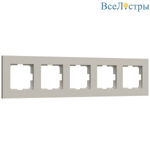 Рамка на 5 постов Werkel Slab (дымчатый софт) W0052917 4690389218477 a071630