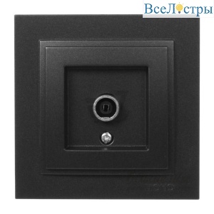 Розетка TV проходная Mono Electric Despina универсальная экран графит 102-202005-137