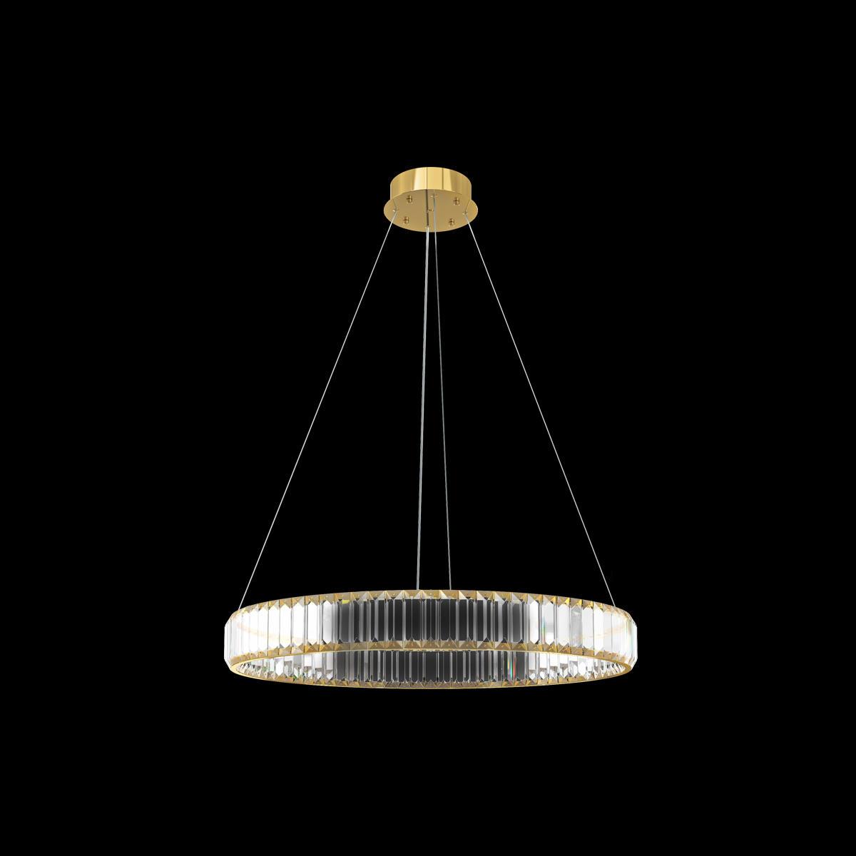 подвесной светодиодный светильник loft it crystal ring 10135/600 gold
