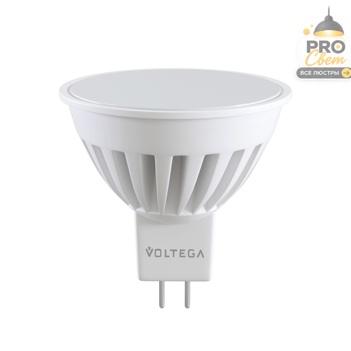 светодиодная лампа voltega ceramics mr16 10w 3000k gu5.3 7264