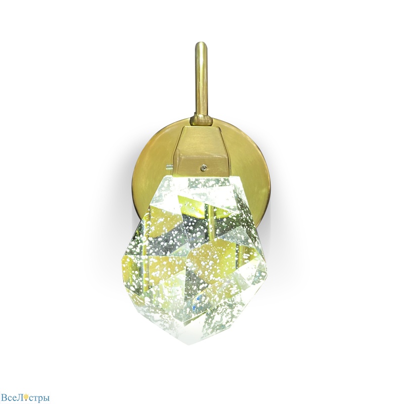 бра delight collection crystal rock md-020b-wall gold