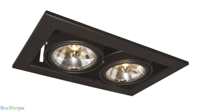 встраиваемый светильник arte lamp technika a5930pl-2bk