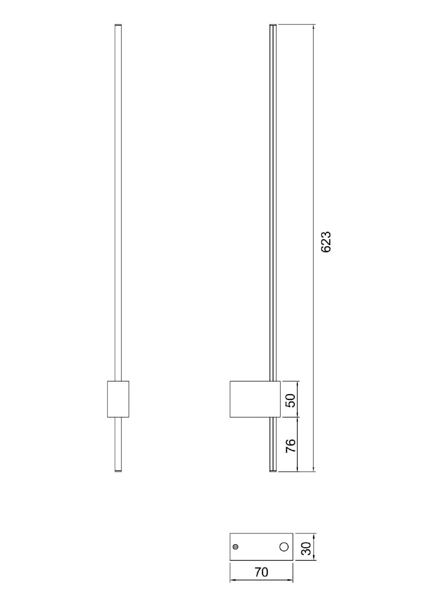 бра maytoni technical pars c070wl-l6gb3k