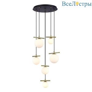 Подвесная люстра iLamp Golden 2134-6D BR+MBK