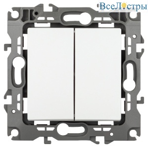 Переключатель двухклавишный Эра 12-1106-01М Б0065656