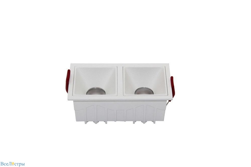 встраиваемый светильник maytoni alfa led dl043-02-10w4k-sq-w