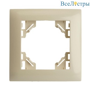 Рамка 1-постовая Stekker Эрна Элегант слоновая кость PFR00-9011-02 49666