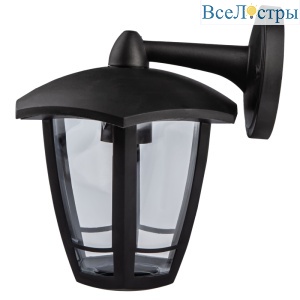 Уличный настенный светильник ЭРА НБУ 07-40-004 «Дели 3» черный Б0051188