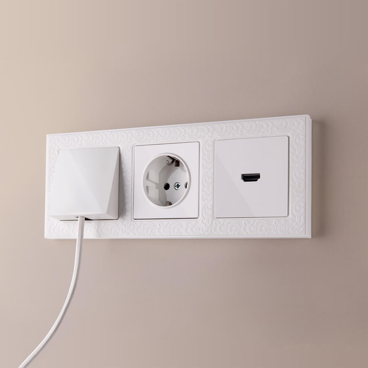 розетка hdmi werkel белый w1186001 4690389155543 a051121