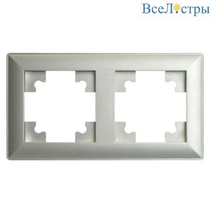 Рамка 2-постовая Stekker Катрин серебро PFR00-7002-03 39798