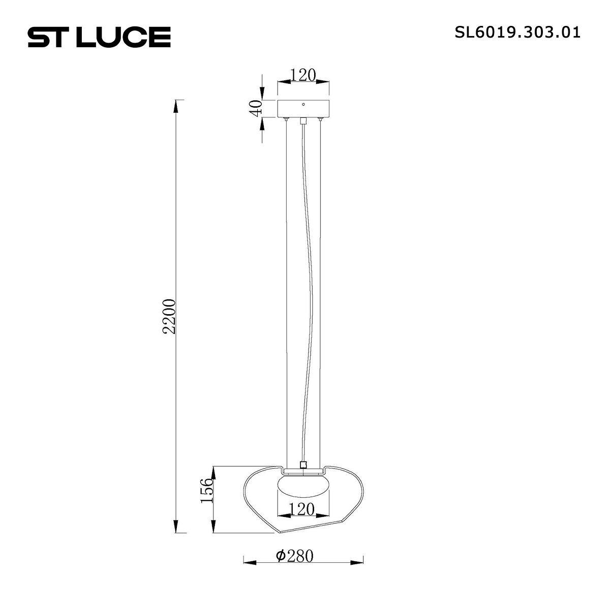подвесной светодиодный светильник st luce foray sl6019.303.01