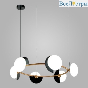 Подвесная люстра Eurosvet Moity 70150/6 черный/латунь Smart a064823