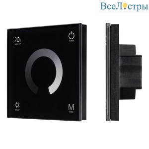 Панель Arlight Smart-P4-Dim-G-IN Black (12-24V, 4x3A, Sens, 2.4G) 034778