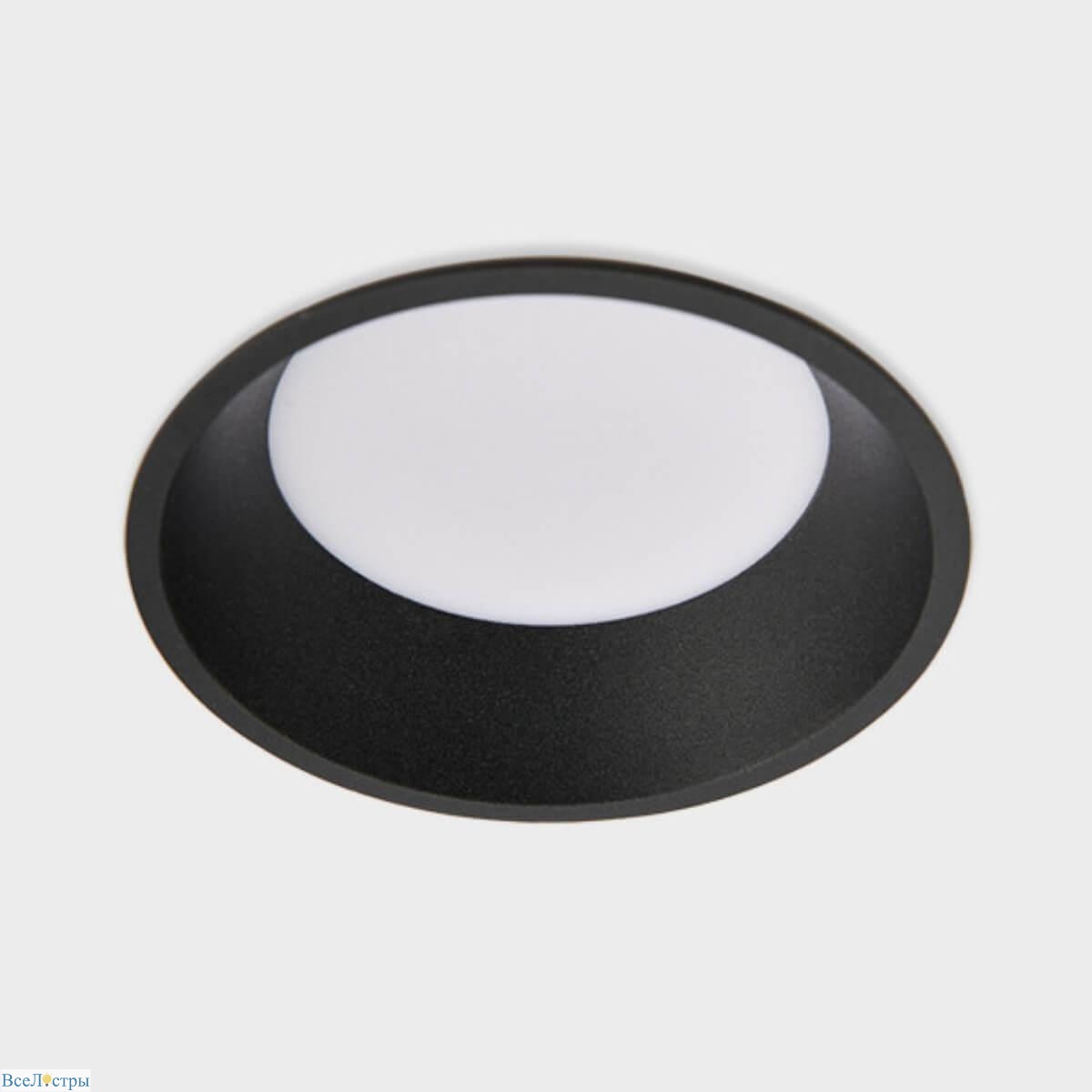 встраиваемый светодиодный светильник italline it06-6013 black 4000k