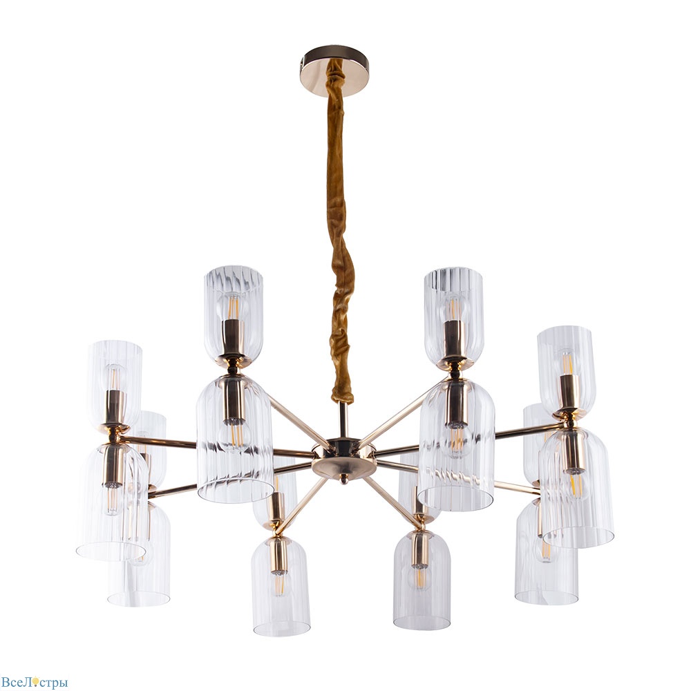 подвесная люстра arte lamp charm a1623lm-16go