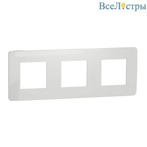 Рамка 3-постовая Schneider Electric Unica New NU280618