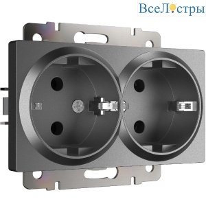 Розетка двойная с заземлением Werkel W1172064 4690389194443 a063107