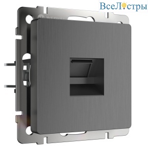 Розетка Ethernet RJ-45 Werkel графит рифленый W1181004 4690389158674
