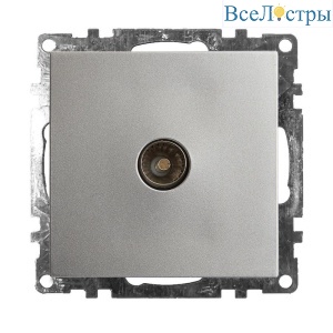 Розетка телевизионная TV Stekker Катрин серебро GLS00-7108-03 39586