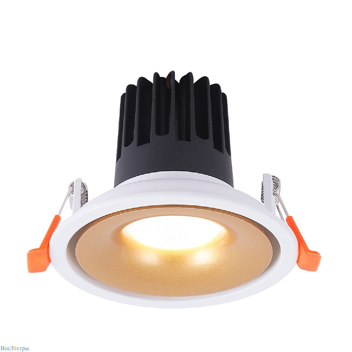 встраиваемый светильник crystal lux clt 005c98 wh-go 4000k