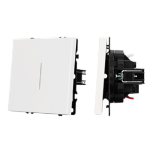 Выключатель звонковый 1 кл подсветка софт-тач белый кварц Arlight SWT-MKR1-SFPL-L-WH (250V, 10A) 061737(1)