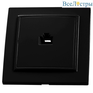 Розетка компьютерная RJ-45 Stekker Эрна черный PST00-9007-03 39475