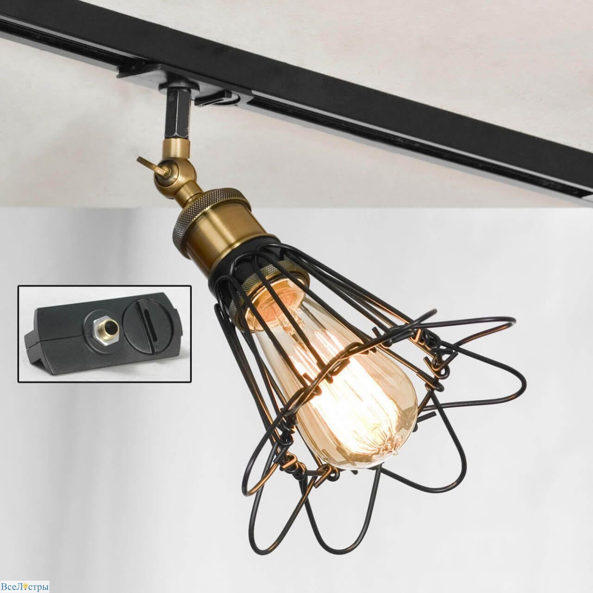 трековый светильник однофазный lussole loft centereach track lights lsp-9109-tab