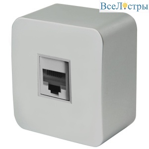 Розетка компьютерная RJ-45 Stekker София серебро MST00-20-03 49324