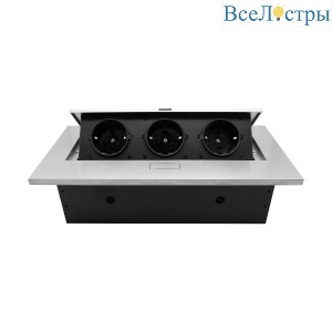 Блок розеток MX-226 (J) (3 секции полуавтоматический с кабелем питания) Mebax 00-00002877