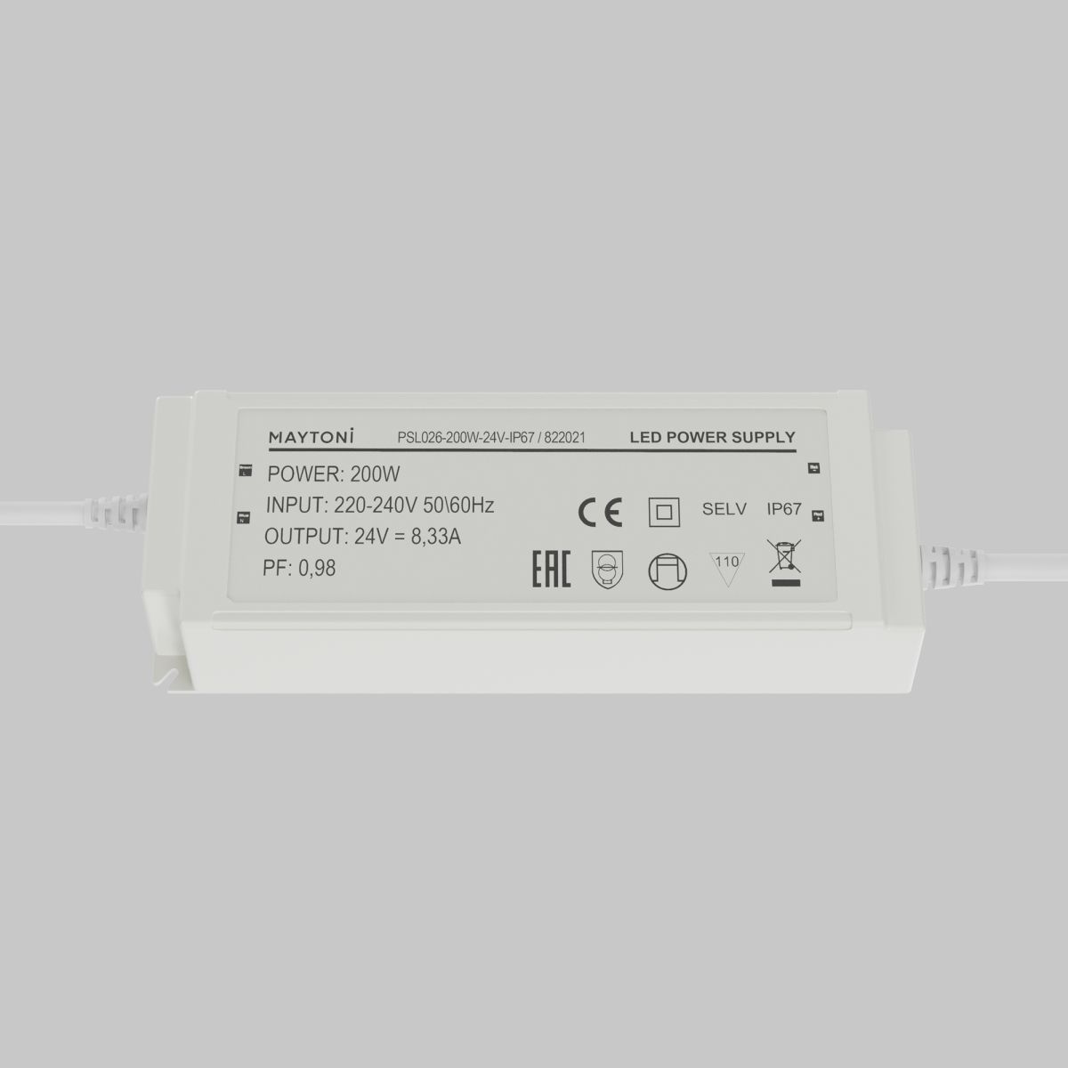 источник напряжения maytoni led strip psl026 24в 200вт ip67 822021