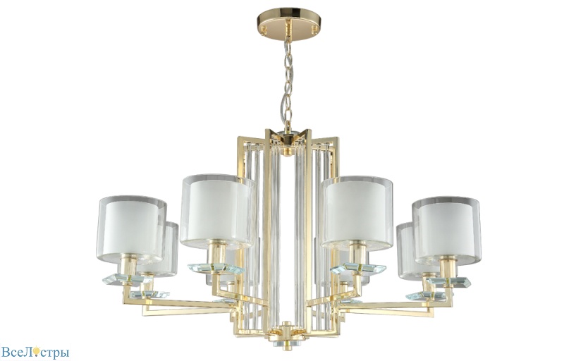 подвесная люстра crystal lux nicolas nicolas sp-pl8 gold/white