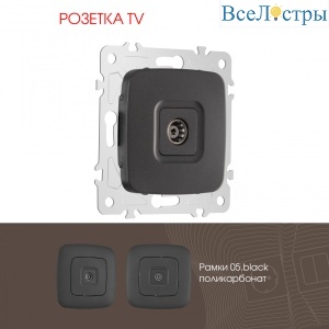 Розетка TV Arte Milano 205.43-1.black