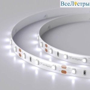 Светодиодная влагозащищенная лента Arlight 4,8W/m 60LED/m 2835SMD холодный белый 5M 016836(2)