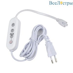 Таймер с вилкой и разъемом для фито светильника (UL-00006493) Uniel UST-E33 WHITE 2M
