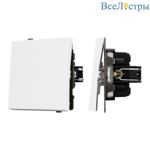 Механизм выключателя одноклавишный проходной Arlight SWT-TENDO-MKP1-PL-WH (230V, 10A) 054148