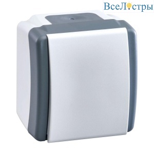 Выключатель Mono Electric Octans IP54 одноклавишный бело-серый 154-020001-100