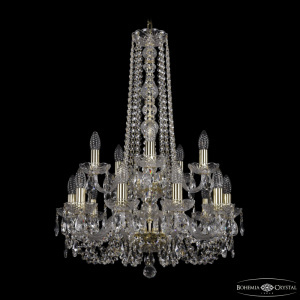 Подвесная люстра Bohemia Ivele Crystal 1402/10+5/195/h-80/2d G