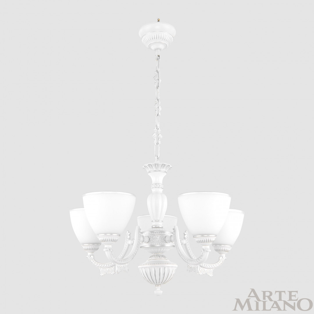 подвесная люстра arte milano 342837/5 wt+sl