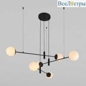 Подвесная люстра Eurosvet Planet 70146/6 черный Smart a062030