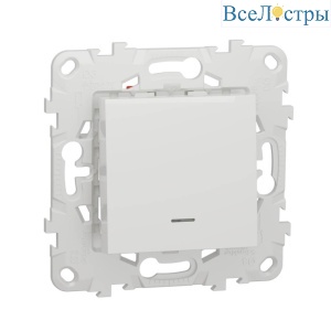 Переключатель одноклавишный перекрестный с подсветкой Schneider Electric Unica New NU520518N