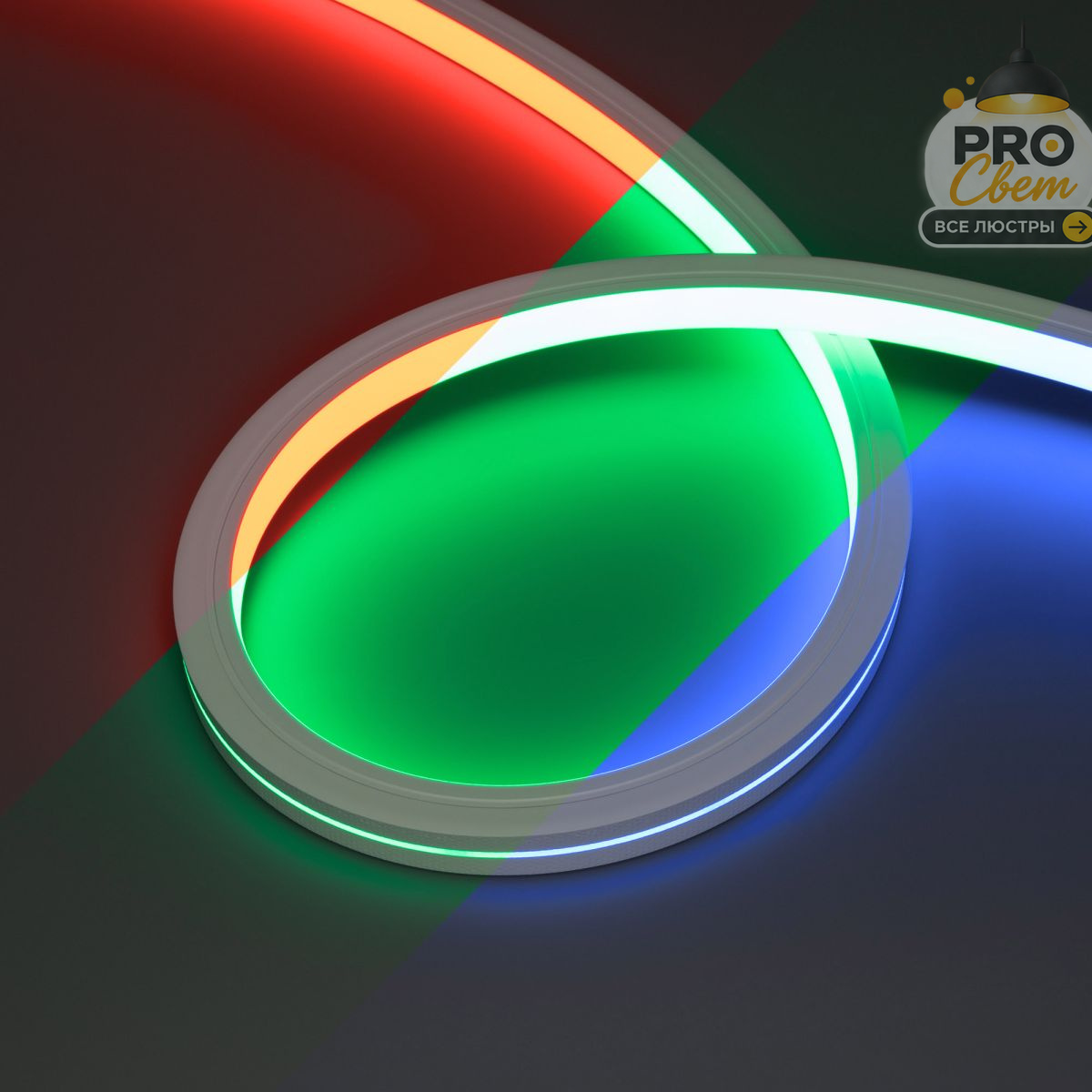 светодиодная лента герметичная arlight moonlight-pro-top-x360-20x20mm 24v rgb (12 w/m, ip67, 10m, wire x2) (вывод боковой) 054984