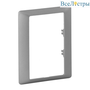 Рамка 1-постовая для двойных розеток Legrand Valena Life Алюминий 754241