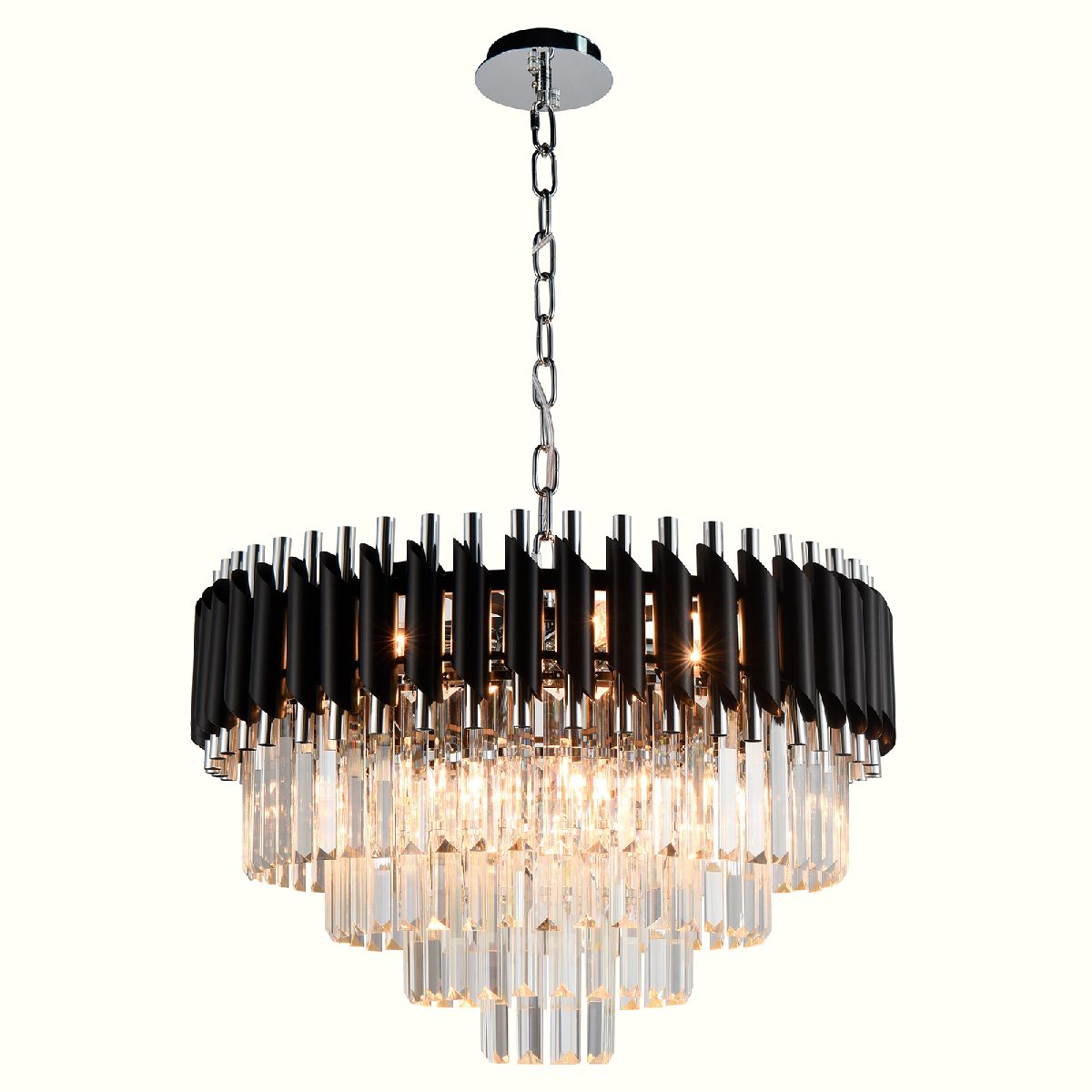 подвесная люстра natali kovaltseva darian 76017/10c chrome black