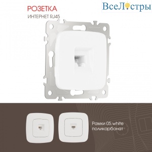Розетка RJ45 Arte Milano 205.45-1.white